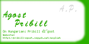 agost pribill business card